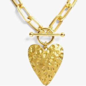 NEW 14k Gold Plated Heart Pendant Necklace